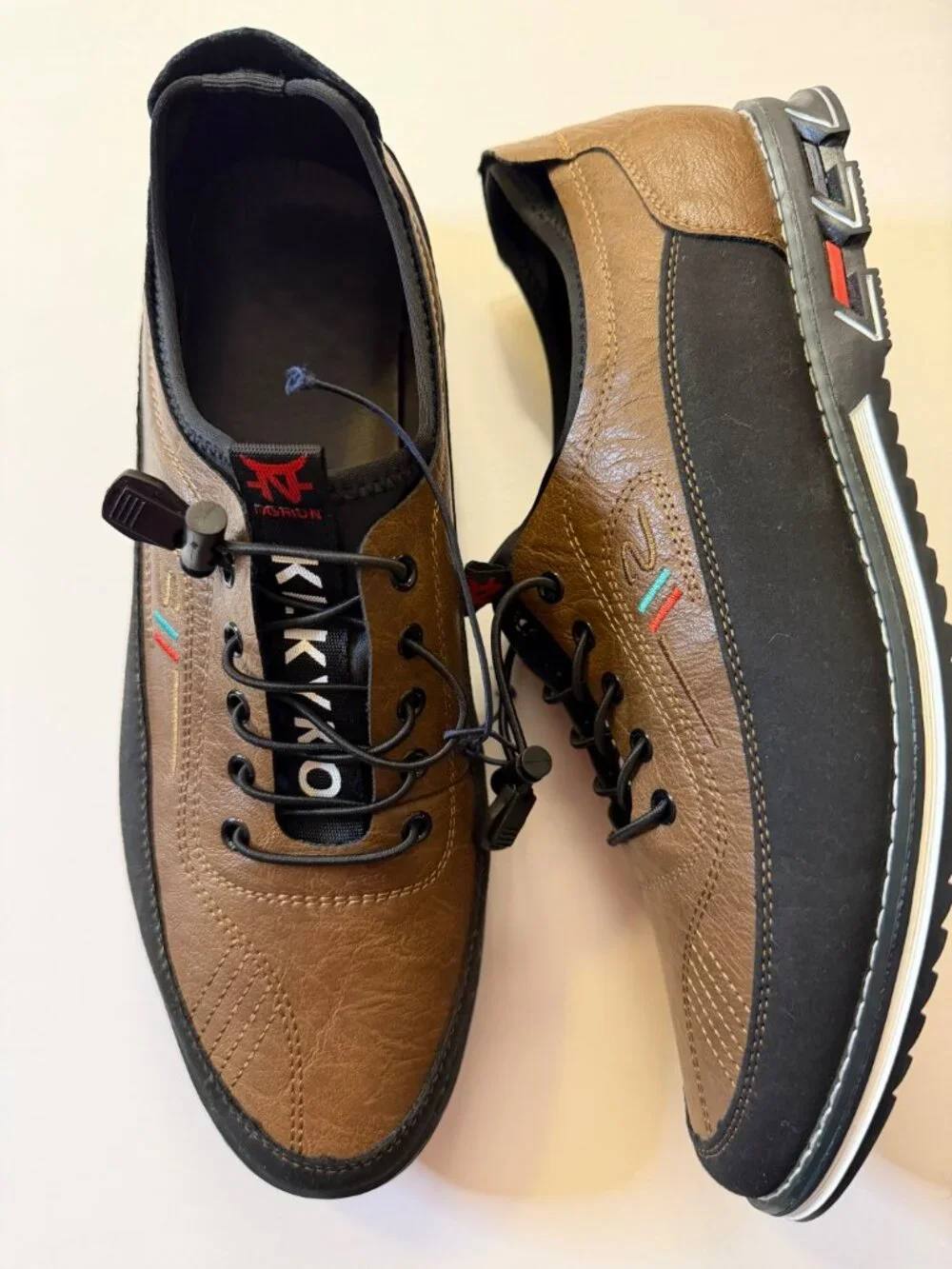 KLKYKO SII, Men's Vintage Brown and Black Fashion Sneaker Size US 11.5